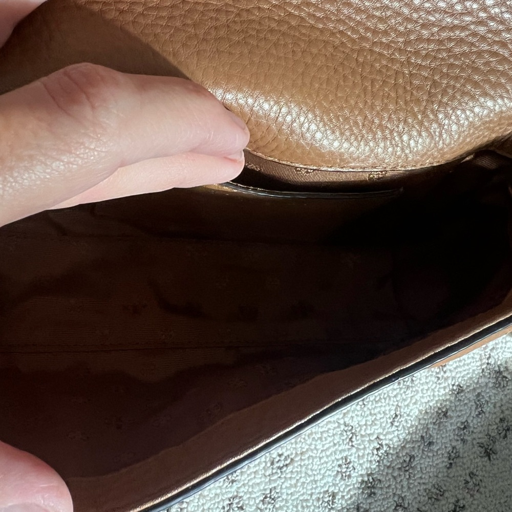 NWT Tory Burch Marion Small Crossbody Bag- Tan/Bark color with chain strap. - Picture 5 of 5